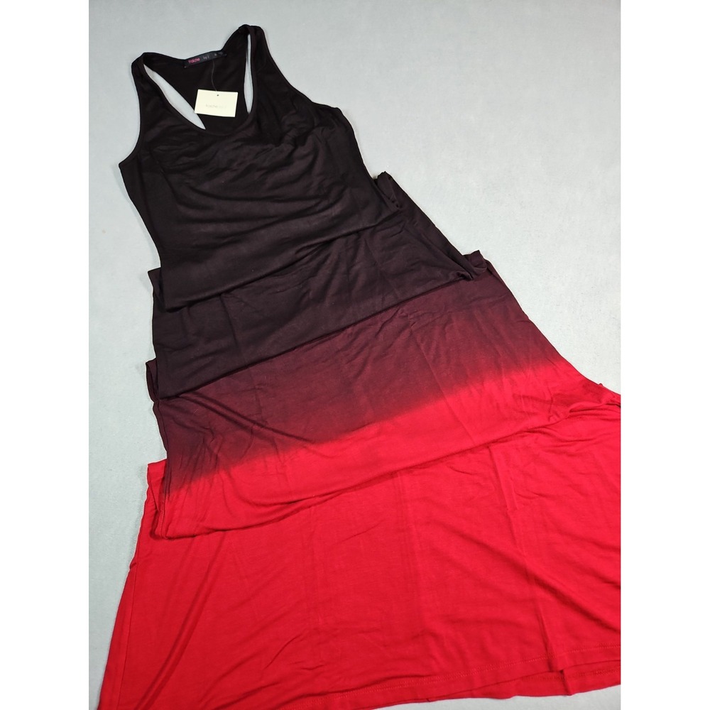 Fraiche By J Womens Black Red Ombre Sleeveless Maxi Dress Size Medium NWT